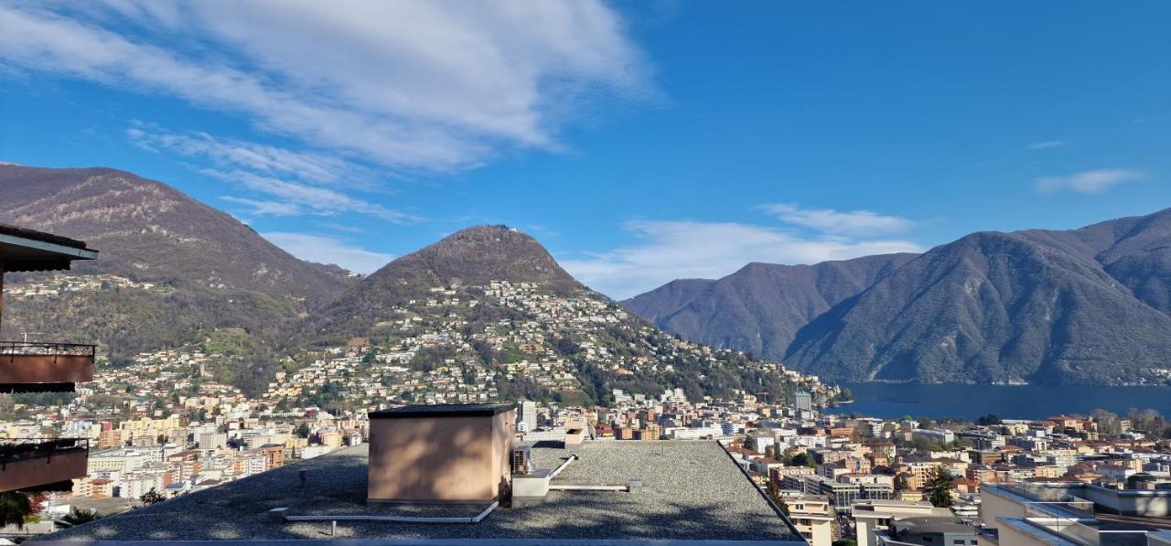 Lugano Lakeview Apartment Private Parking & Self Check-In Zewnętrze zdjęcie