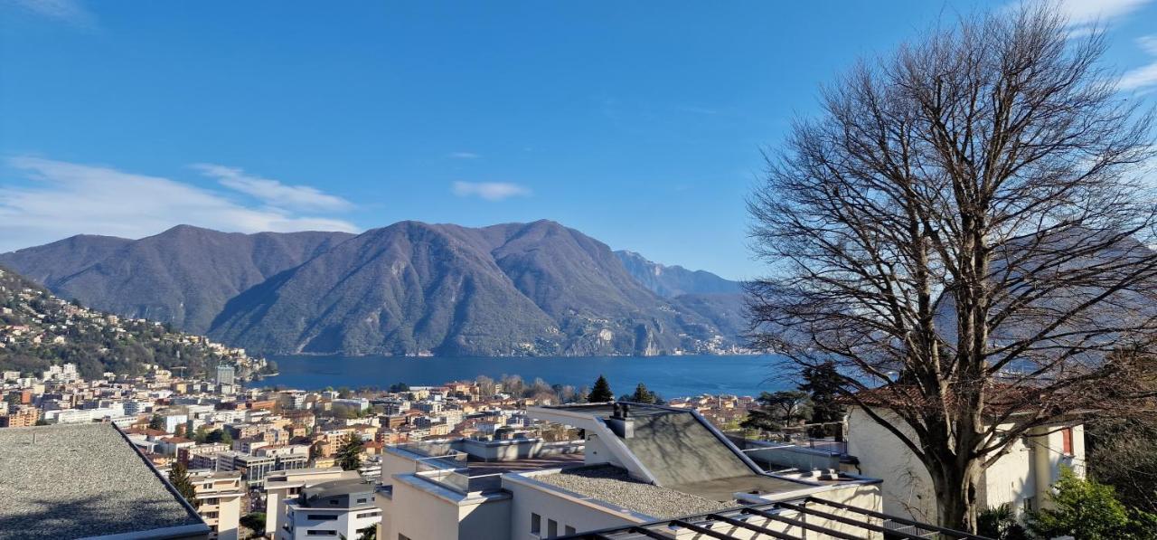 Lugano Lakeview Apartment Private Parking & Self Check-In Zewnętrze zdjęcie